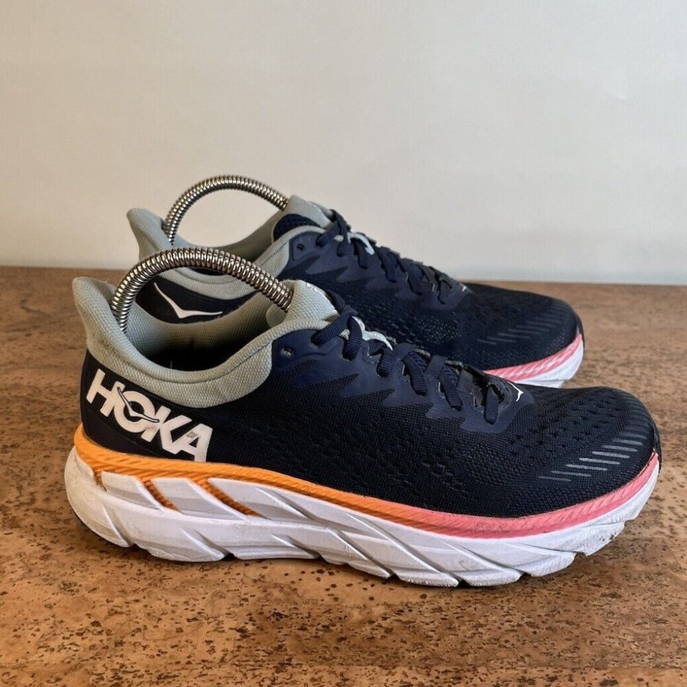 Hoka One One Womens Clifton 7 1110509 BIBH Blue Running Shoes Sneakers Size 9